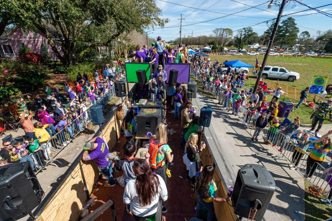 Perfect weather for the Youngsville Mardi Gras Parade.  Saturday, Feb. 22, 2020.