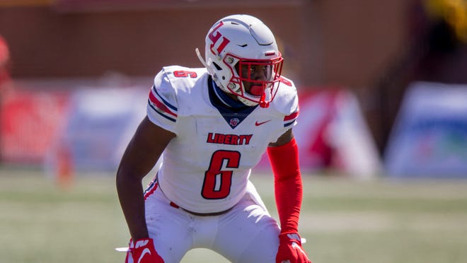 Liberty linebacker Anthony Butler had two interceptions, nine tackles and a sack against North Alabama.