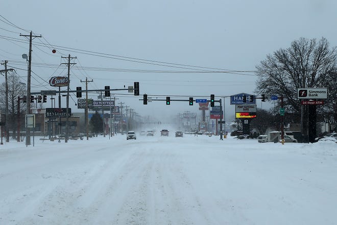 Rogers Ave looking East at S 74th St, Monday, Feb. 15, in Fort Smith.