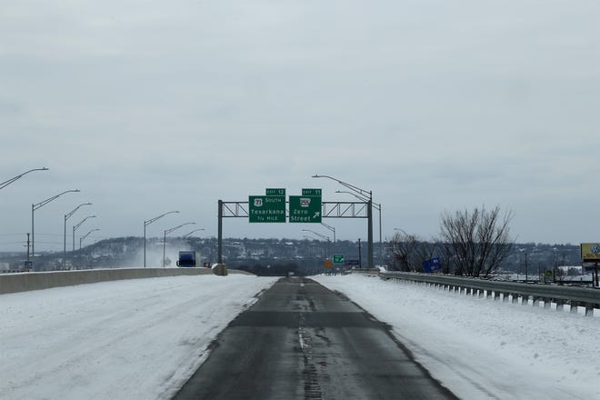 I 540 looking West at Zero St exit, Monday, Feb. 15, in Fort Smith.